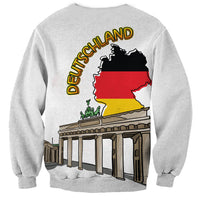 German Unity Day Sweatshirt Deutschland-Brandenburg Gate with Map