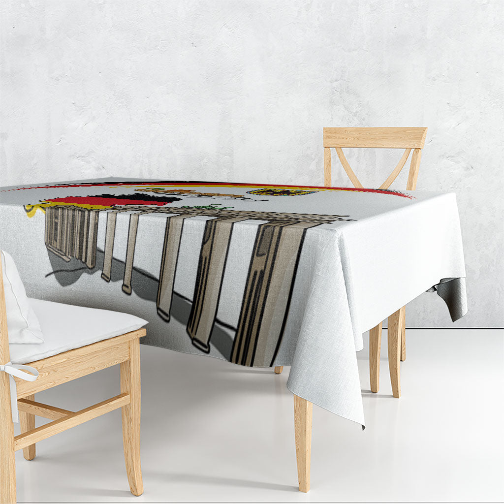 German Unity Day Tablecloth Deutschland-Brandenburg Gate with Map