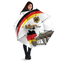 German Unity Day Umbrella Deutschland-Brandenburg Gate with Map