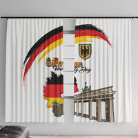 German Unity Day Window Curtain Deutschland-Brandenburg Gate with Map