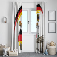 German Unity Day Window Curtain Deutschland-Brandenburg Gate with Map