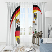 German Unity Day Window Curtain Deutschland-Brandenburg Gate with Map