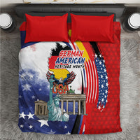 German American Heritage Month Bedding Set USA Bald Eagle with Brandenburg Gate