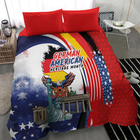 German American Heritage Month Bedding Set USA Bald Eagle with Brandenburg Gate
