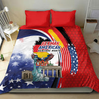 German American Heritage Month Bedding Set USA Bald Eagle with Brandenburg Gate