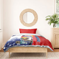 German American Heritage Month Bedding Set USA Bald Eagle with Brandenburg Gate