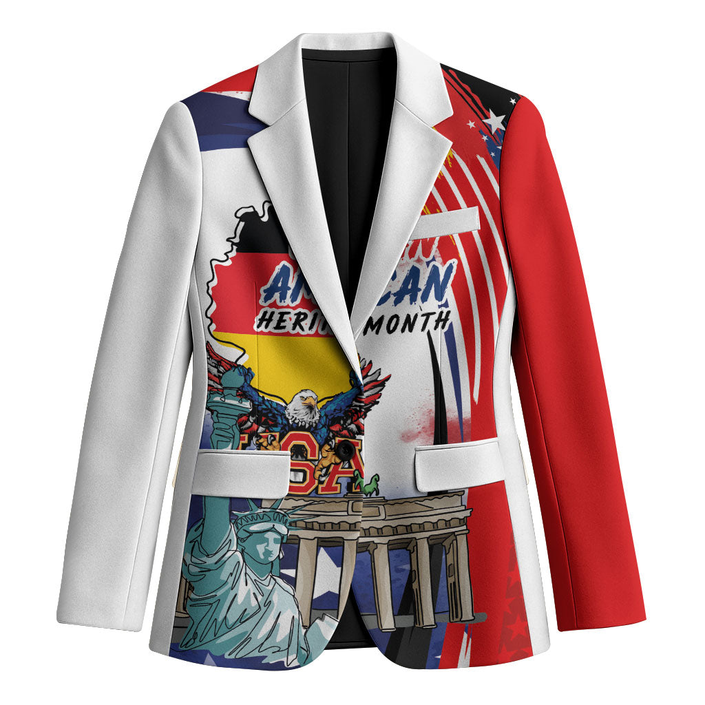 German American Heritage Month Blazer USA Bald Eagle with Brandenburg Gate