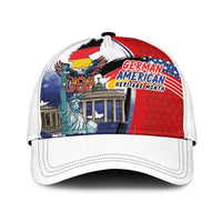 German American Heritage Month Classic Cap USA Bald Eagle with Brandenburg Gate
