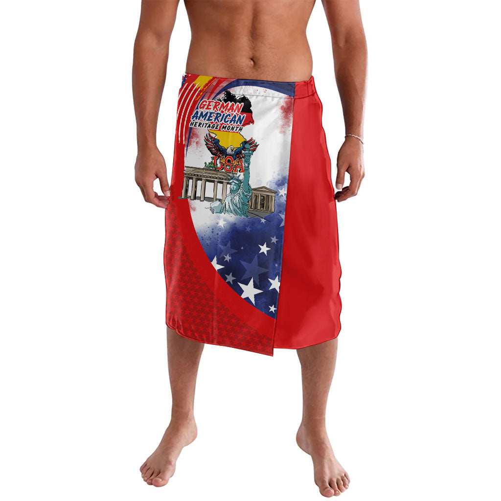 German American Heritage Month Lavalava USA Bald Eagle with Brandenburg Gate