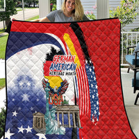German American Heritage Month Quilt USA Bald Eagle with Brandenburg Gate
