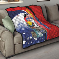 German American Heritage Month Quilt USA Bald Eagle with Brandenburg Gate