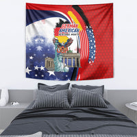 German American Heritage Month Tapestry USA Bald Eagle with Brandenburg Gate