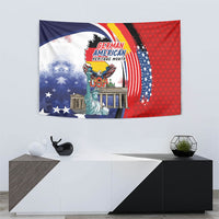 German American Heritage Month Tapestry USA Bald Eagle with Brandenburg Gate