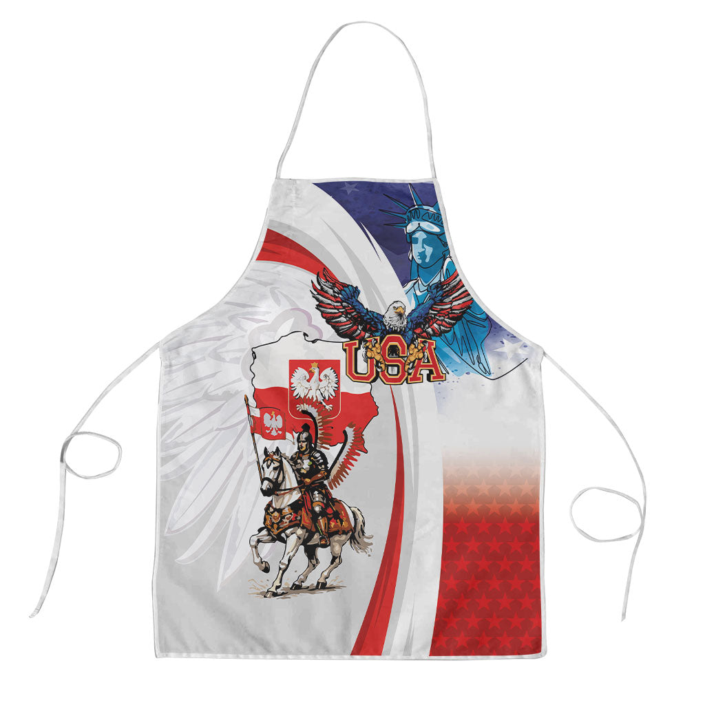 Polish American Heritage Month Apron Winged Hussar with USA Bald Eagle