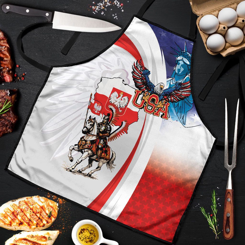 Polish American Heritage Month Apron Winged Hussar with USA Bald Eagle