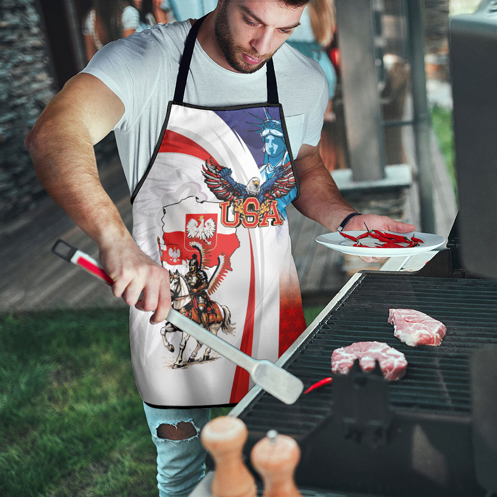 Polish American Heritage Month Apron Winged Hussar with USA Bald Eagle