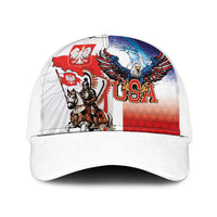 Polish American Heritage Month Baseball Net Cap Winged Hussar with USA Bald Eagle