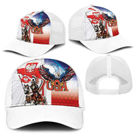 Polish American Heritage Month Baseball Net Cap Winged Hussar with USA Bald Eagle