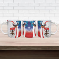 Polish American Heritage Month Ceramic Mug Winged Hussar with USA Bald Eagle