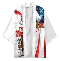 Polish American Heritage Month Kimono Winged Hussar with USA Bald Eagle
