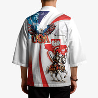 Polish American Heritage Month Kimono Winged Hussar with USA Bald Eagle