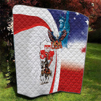Polish American Heritage Month Quilt Winged Hussar with USA Bald Eagle