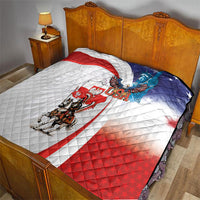 Polish American Heritage Month Quilt Winged Hussar with USA Bald Eagle