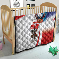 Polish American Heritage Month Quilt Winged Hussar with USA Bald Eagle