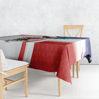 Polish American Heritage Month Tablecloth Winged Hussar with USA Bald Eagle