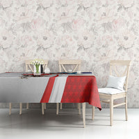 Polish American Heritage Month Tablecloth Winged Hussar with USA Bald Eagle