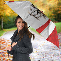 Polish American Heritage Month Umbrella Winged Hussar with USA Bald Eagle