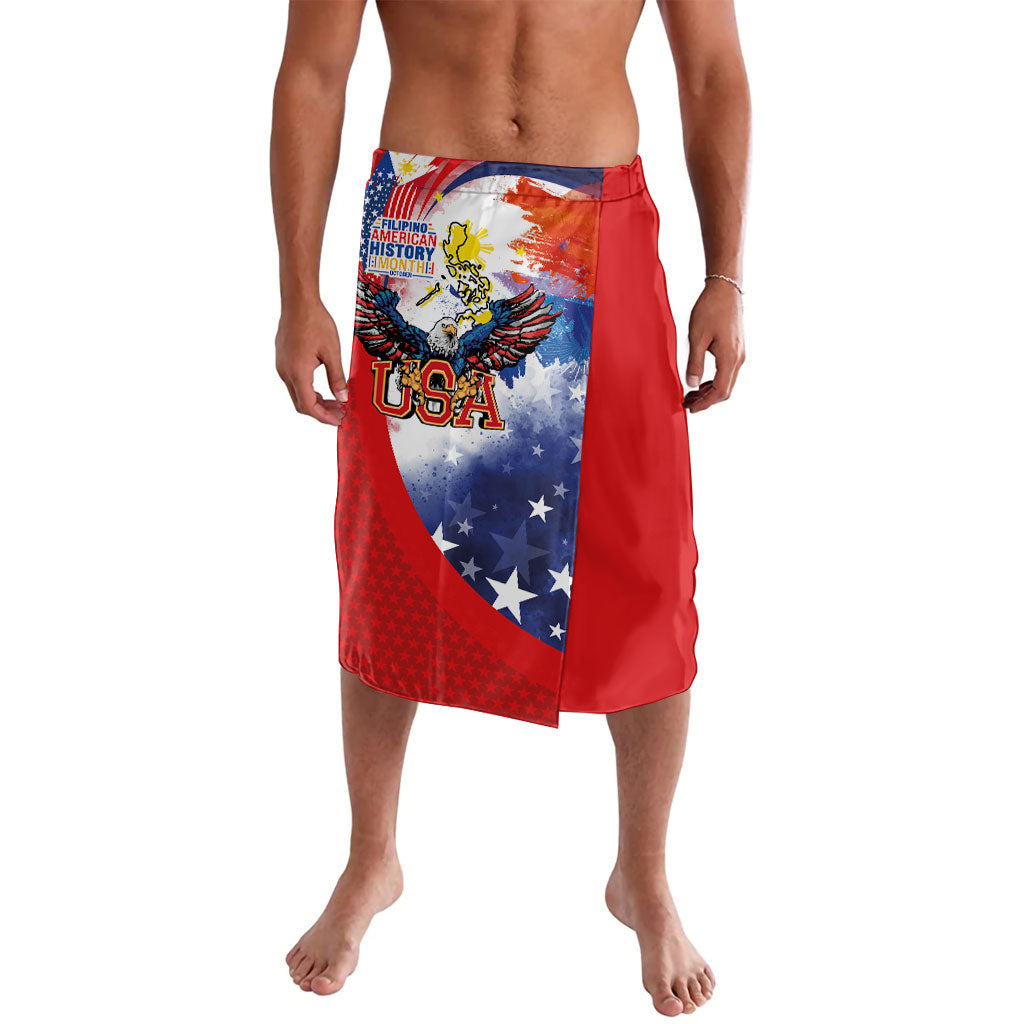 Filipino American History Month Lavalava USA with Elements of Philippines Design