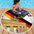 German American Heritage Month Beach Blanket United States Eagle and Brandenburg Gate with National Flag - Wonder Print Shop