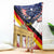 German American Heritage Month Blanket United States Eagle and Brandenburg Gate with National Flag