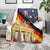 German American Heritage Month Blanket United States Eagle and Brandenburg Gate with National Flag