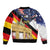 German American Heritage Month Bomber Jacket United States Eagle and Brandenburg Gate with National Flag - Wonder Print Shop