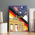 German American Heritage Month Canvas Wall Art United States Eagle and Brandenburg Gate with National Flag - Wonder Print Shop