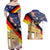 German American Heritage Month Couples Matching Off Shoulder Maxi Dress and Hawaiian Shirt United States Eagle and Brandenburg Gate with National Flag - Wonder Print Shop