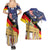 German American Heritage Month Couples Matching Summer Maxi Dress and Hawaiian Shirt United States Eagle and Brandenburg Gate with National Flag - Wonder Print Shop