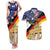 German American Heritage Month Couples Matching Tank Maxi Dress and Hawaiian Shirt United States Eagle and Brandenburg Gate with National Flag - Wonder Print Shop