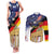 German American Heritage Month Couples Matching Tank Maxi Dress and Long Sleeve Button Shirt United States Eagle and Brandenburg Gate with National Flag - Wonder Print Shop