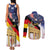 German American Heritage Month Couples Matching Tank Maxi Dress and Long Sleeve Button Shirt United States Eagle and Brandenburg Gate with National Flag - Wonder Print Shop