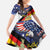 German American Heritage Month Family Matching Long Sleeve Bodycon Dress and Hawaiian Shirt United States Eagle and Brandenburg Gate with National Flag - Wonder Print Shop