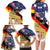 German American Heritage Month Family Matching Long Sleeve Bodycon Dress and Hawaiian Shirt United States Eagle and Brandenburg Gate with National Flag - Wonder Print Shop