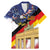 German American Heritage Month Family Matching Mermaid Dress and Hawaiian Shirt United States Eagle and Brandenburg Gate with National Flag - Wonder Print Shop