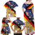 German American Heritage Month Family Matching Off Shoulder Maxi Dress and Hawaiian Shirt United States Eagle and Brandenburg Gate with National Flag - Wonder Print Shop