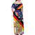 German American Heritage Month Family Matching Off Shoulder Maxi Dress and Hawaiian Shirt United States Eagle and Brandenburg Gate with National Flag - Wonder Print Shop