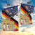 German American Heritage Month Garden Flag United States Eagle and Brandenburg Gate with National Flag - Wonder Print Shop