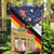 German American Heritage Month Garden Flag United States Eagle and Brandenburg Gate with National Flag - Wonder Print Shop