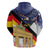 German American Heritage Month Hoodie United States Eagle and Brandenburg Gate with National Flag - Wonder Print Shop